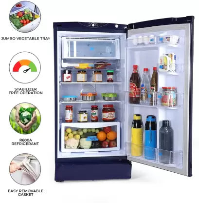 Godrej 180 L Direct Cool Single Door 2 Star Refrigerator (Steel Blue, RD EDGE 205B WRF ST BL) Godrej 180 L Direct Cool Single Door 2 Star Refrigerator (Steel Blue, RD EDGE 205B WRF ST BL)